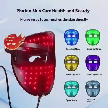 PUREVIA SKIN - masque led  thérapie lumineuse anti âge  anti acné professionnel 7 couleurs